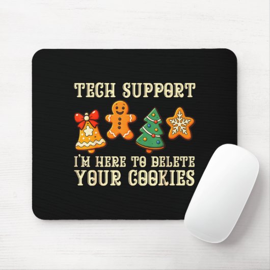 Christmas Tech Suprt Here To Delete Cookies Xmas M Muismat (Met muis)