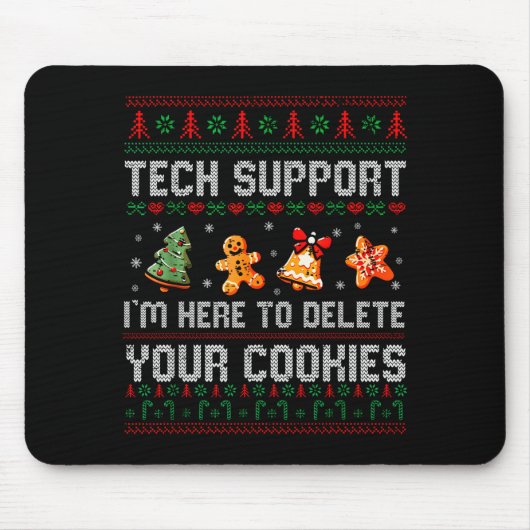 Christmas Tech Suprt Here To Delete Cookies Xmas M Muismat (Voorkant)