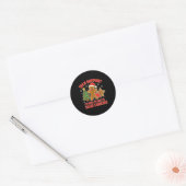 Christmas Tech Suprt Here To Delete Cookies Xmas M Ronde Sticker (Envelop)
