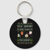 Christmas Tech Suprt Here To Delete Cookies Xmas M Sleutelhanger (Voorkant)