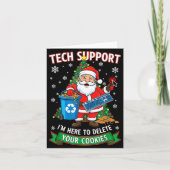 Christmas Tech Suprt Here To Delete Funny Cookies Kaart (Voorkant)