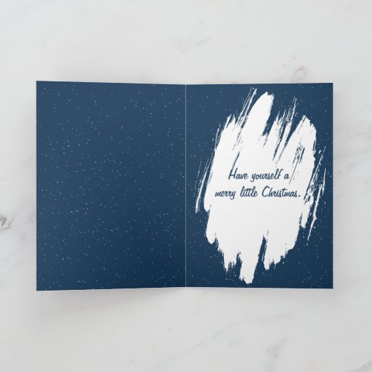 Christmas Teddy Bear Watching Santa Kaart (Binnen)