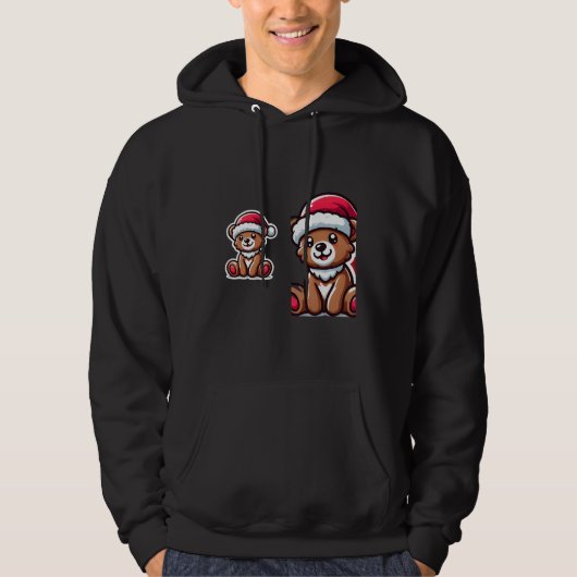 Christmas Teddy Mannen Hoodie (Voorkant)