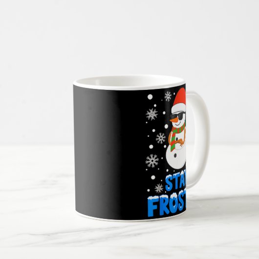 Christmas Tee Funny Frosty Xmas Cool Snowman Women Koffiemok (Voorkant rechts)