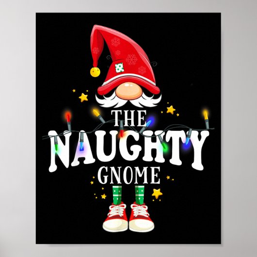 Christmas The Naughty Gnome X-mas Matching Pjs Poster (Voorkant)
