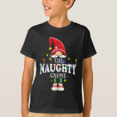 Christmas The Naughty Gnome X-mas Matching Pjs T-shirt (Voorkant)