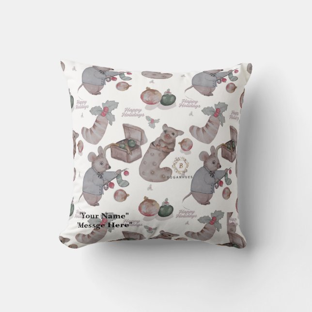 Christmas Theme baby fleece blanket Kussen (Voorkant)