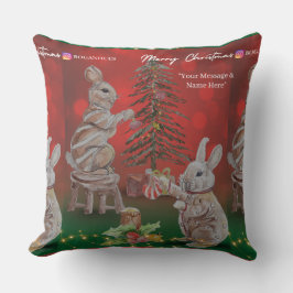 Christmas Theme Bunny Boganhues Artisanal Prints Kussen