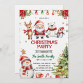 Christmas theme party invitation (Devant / Derrière)