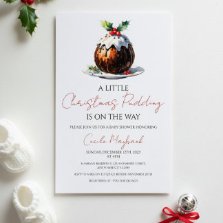 Christmas Themed Baby Shower Invitation