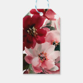 Christmas Themed Red Floral Wedding Cadeaulabel (Achterkant)