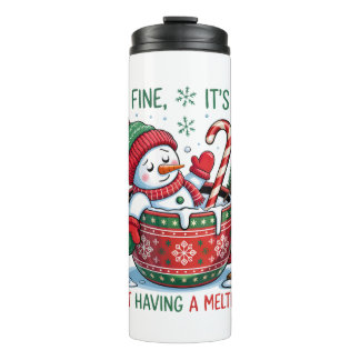 Christmas Thermal Tumbler, Cozy Winter Hot Drinks Thermosbeker