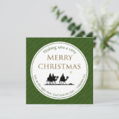 CHRISTMAS Three Wise Mannen Festive Scripting Feestdagenkaart (Staand voorkant)