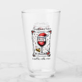 Christmas Time Is Better with Wine  Glas (Voorkant)