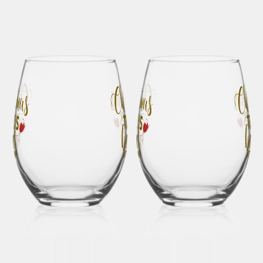 Christmas Time Is Better With Wine Wijnglas Zonder Voet (Links)