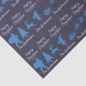 Christmas Tissue Paper - Blue Silhouette Design Tissuepapier (Detail)