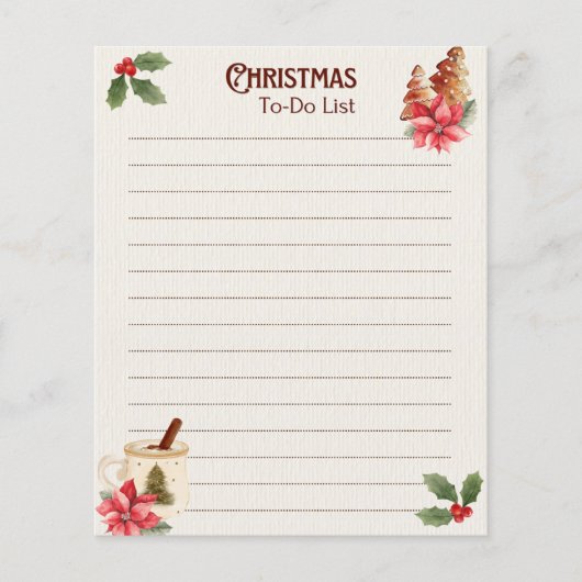 Christmas To-Do List Notepad (Voorkant)
