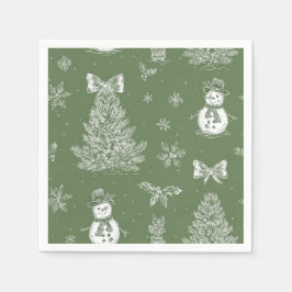 Christmas toile napkins servet