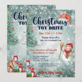 Christmas Toy Drive Famille ou Invitation d'entrep (Devant / Derrière)