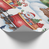 Christmas Toyland & Trains Wrapping Paper for Kids Cadeaupapier (Hoek)