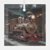 Christmas Train Glas Ornament (Voorkant)