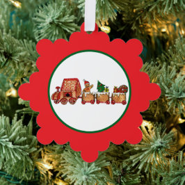 Christmas Train Ornament Kaart