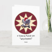 Christmas Tram Feestdagen Kaart (Achterkant)