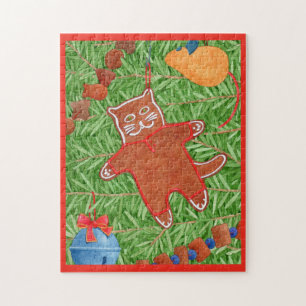CHRISTMAS TREE 11 x 14-inch kat Puzzle Legpuzzel