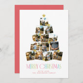 Christmas Tree 13 Photo Collage Carte de Noël (Devant / Derrière)