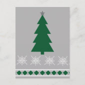 Christmas Tree and Snowflakes Pattern, Briefkaart (Voorkant)