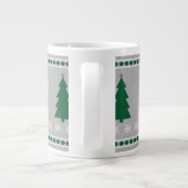 Christmas Tree and Snowflakes Pattern, Extra Grote Beker (Achterkant)