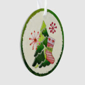 Christmas Tree and Stocking Whimsey Ornament (voorkant)