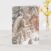 Christmas Tree Angel Wenskaart Kaart (Gele Bloem)