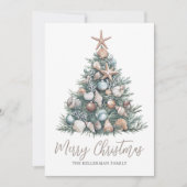 Christmas Tree Beach Feestdagenkaart (Voorkant)