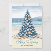 Christmas Tree Beach Merry Christmas Feestdagenkaart (Voorkant)