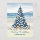 Christmas Tree Beach Merry Christmas Feestdagenkaart (Voorkant)