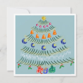 Christmas tree bedankkaart