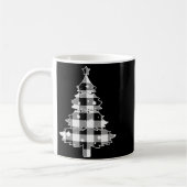 Christmas Tree Black & White Buffalo Plaid Mer Koffiemok (Links)