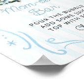 Christmas Tree Blue Baby Shower Mom-osa Bar Poster (Hoek)