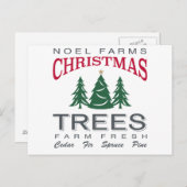 CHRISTMAS TREE BOERDERIJ BRIEFKAART (Voorkant / Achterkant)