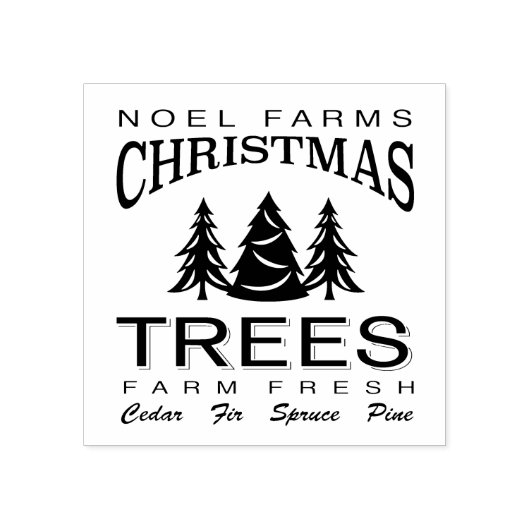 CHRISTMAS TREE BOERDERIJ 	RUBBERSTEMPEL (Afrduk)