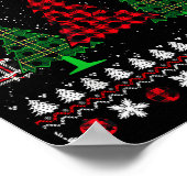 Christmas Tree Buffalo Gingham Plaid Poster (Hoek)