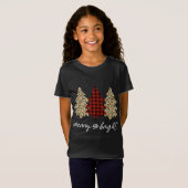 Christmas Tree, Buffalo Plaid, Leopard T-shirt (Voorkant volledig)