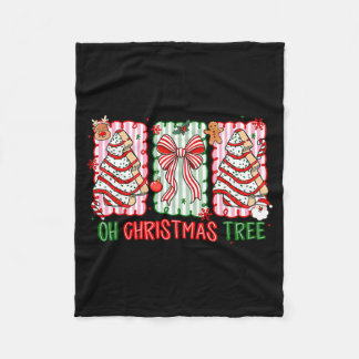 Christmas Tree Cake Funny Quote Oh Christmas Tree Fleece Deken