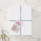 Christmas Tree Cake Gift Label - Pastel Gift Label Cadeaulabel (Met Touw)