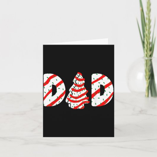 Christmas Tree Cake Matching Family Party Pajama D Kaart (Voorkant)