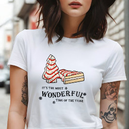 Christmas Tree Cake Printing T-shirt