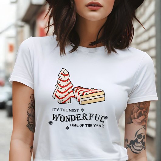 Christmas Tree Cake Printing T-shirt