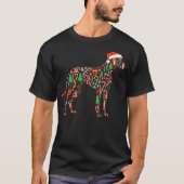 Christmas Tree Candy Rhodesian Ridgeback Santa Dog T-shirt (Voorkant)