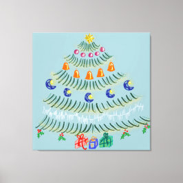 Christmas tree canvas afdruk